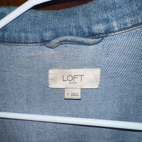 Ladies‎ Loft denim jean jacket size medium - Picture 3 of 3